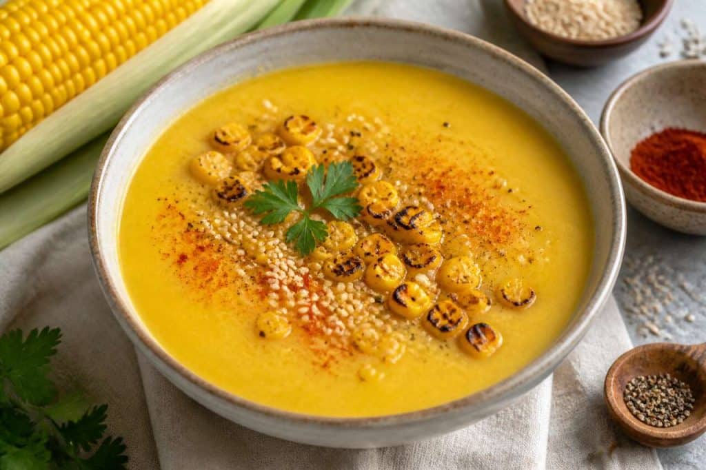Soupe de maïs vegan : recette gourmande et facile