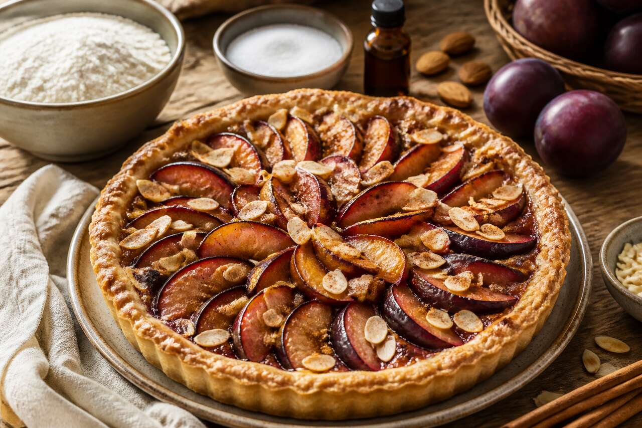 Tarte rustique aux prunes et amandes de Julia
