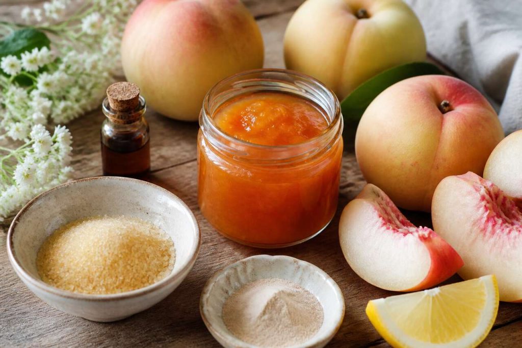 Recette de confiture de pêches blanches vegan