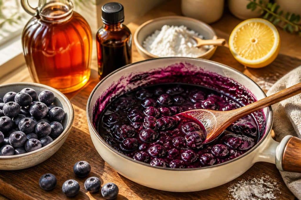 Compote de bleuets au sirop d'érable : recette gourmande et facile