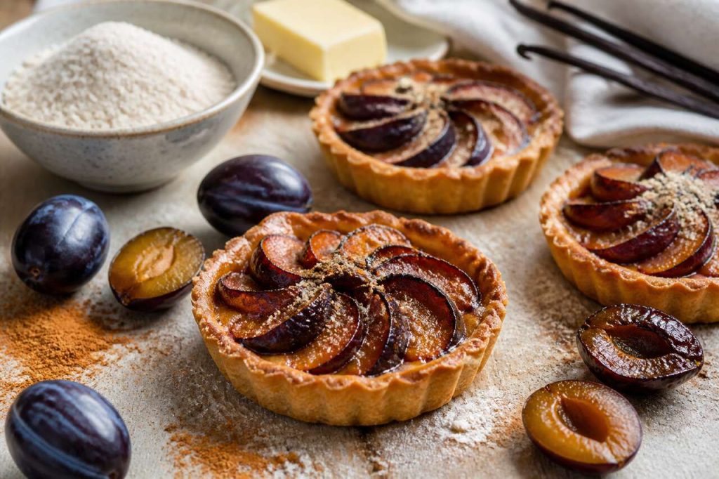 Tartelettes aux prunes : recette de pâte au sarrasin
