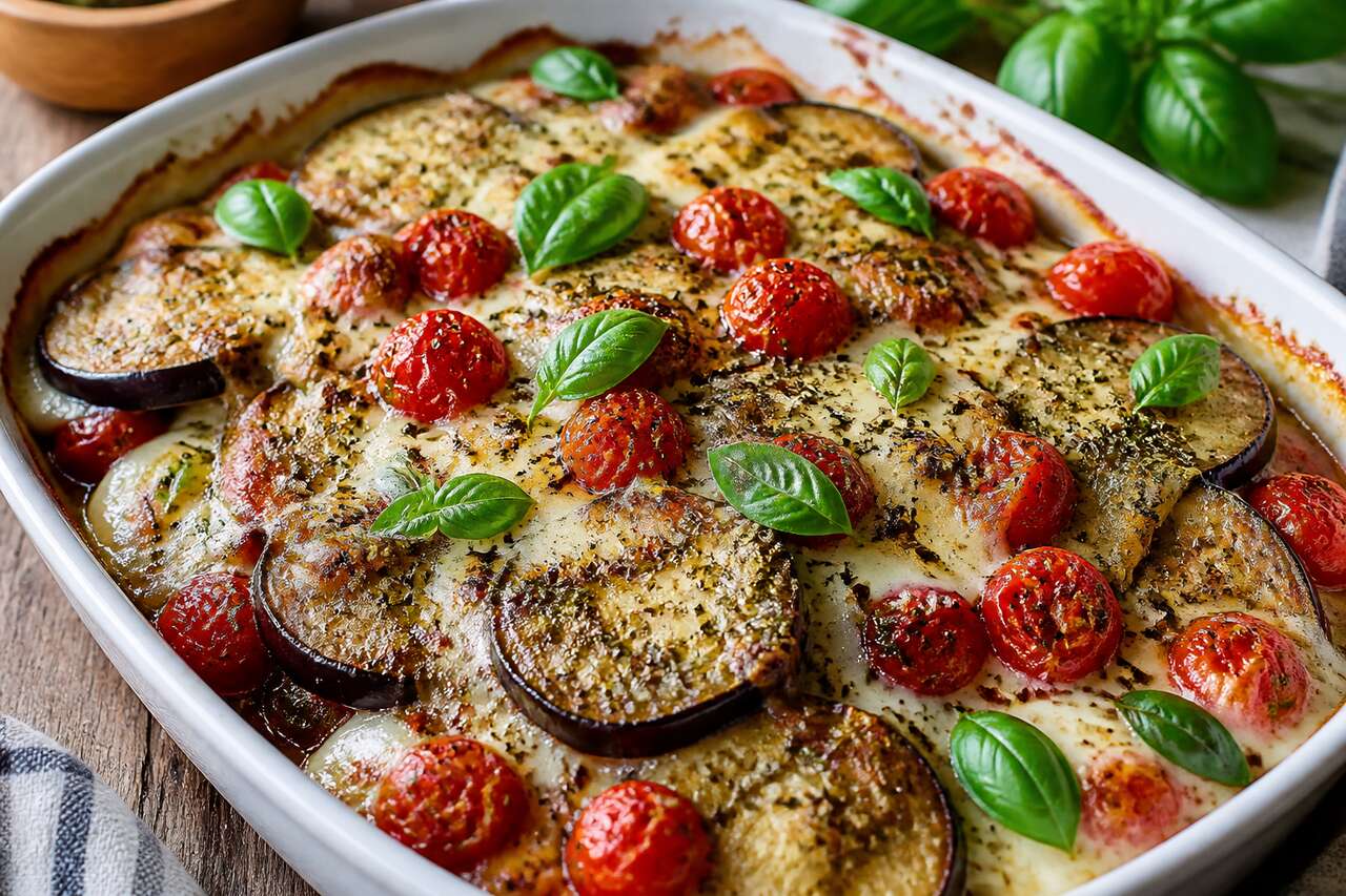 Gratin d'aubergine et tomates cerises : recette savoureuse et saine
