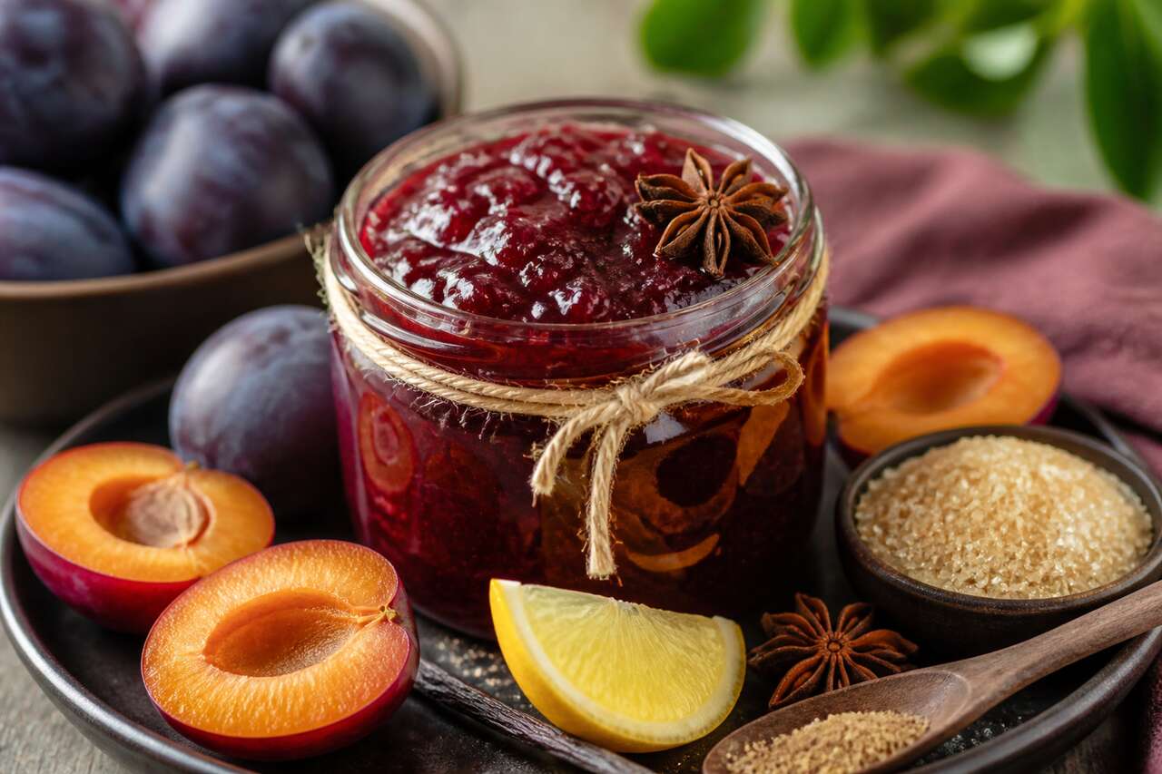 Recette de confiture de prunes allégée en sucre