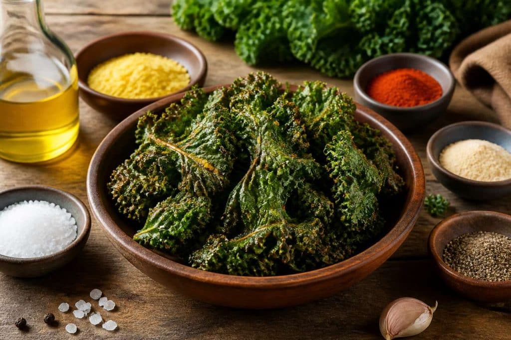 Recette de chips de kale vegan maison