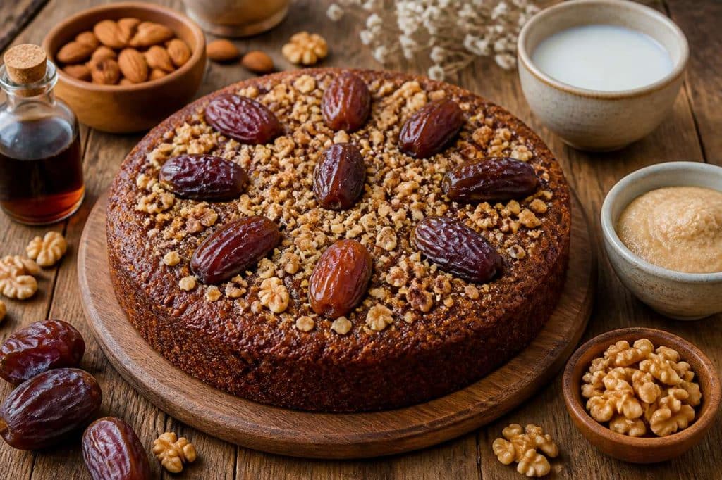 Cake moelleux à la pâte de dattes vegan : recette saine et gourmande