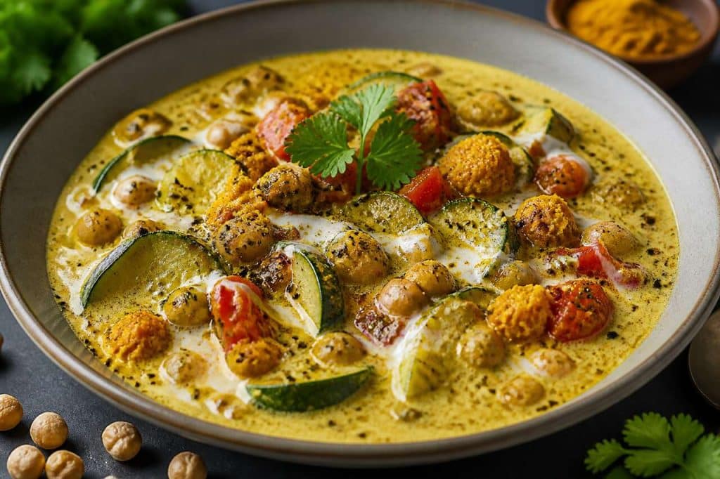 Curry crémeux de courgettes vegan : recette savoureuse