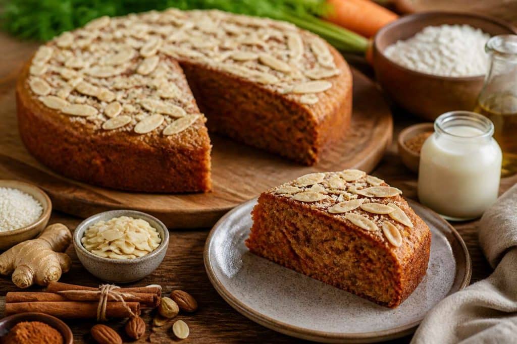Gâteau aux carottes vegan à l'amande : recette gourmande