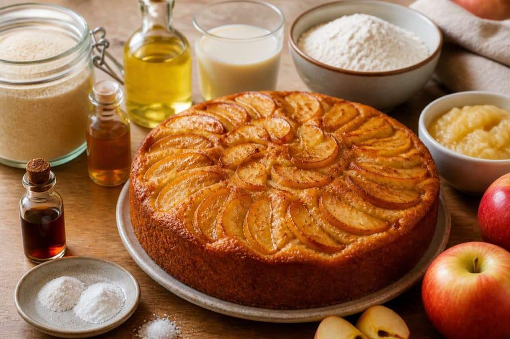 Gâteau moelleux aux pommes vegan : recette facile et gourmande
