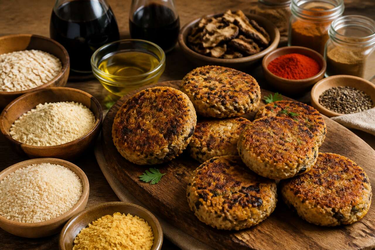 Recette de galettes végétales aux champignons
