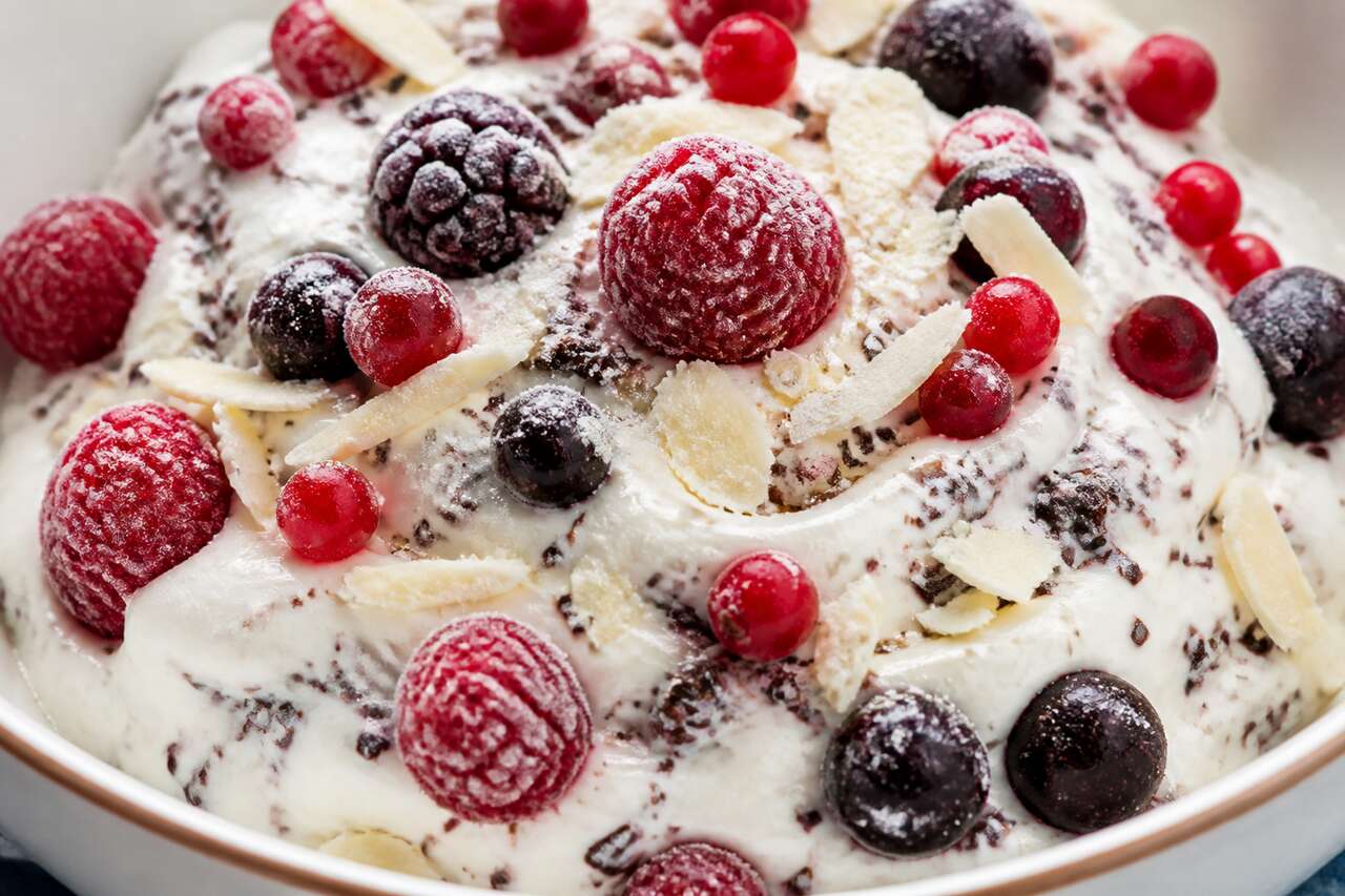 Recette de yaourt stracciatella aux fruits