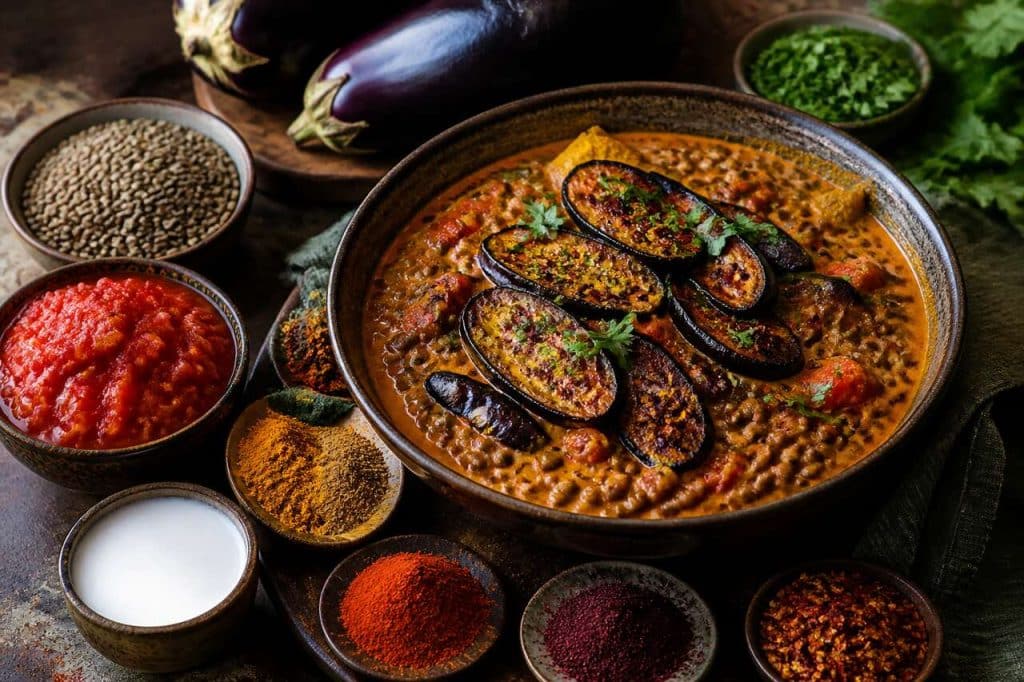 Ragoût d'aubergines et lentilles vegan : une recette saine et savoureuse