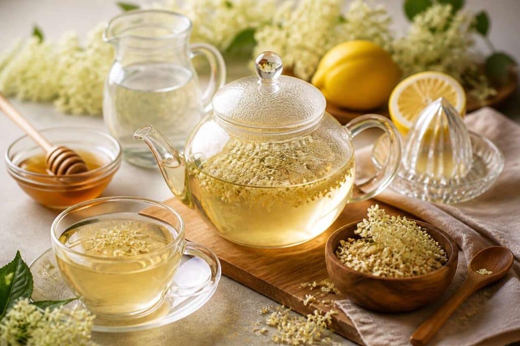 Tisane de fleurs de sureau vegan : recette facile et saine