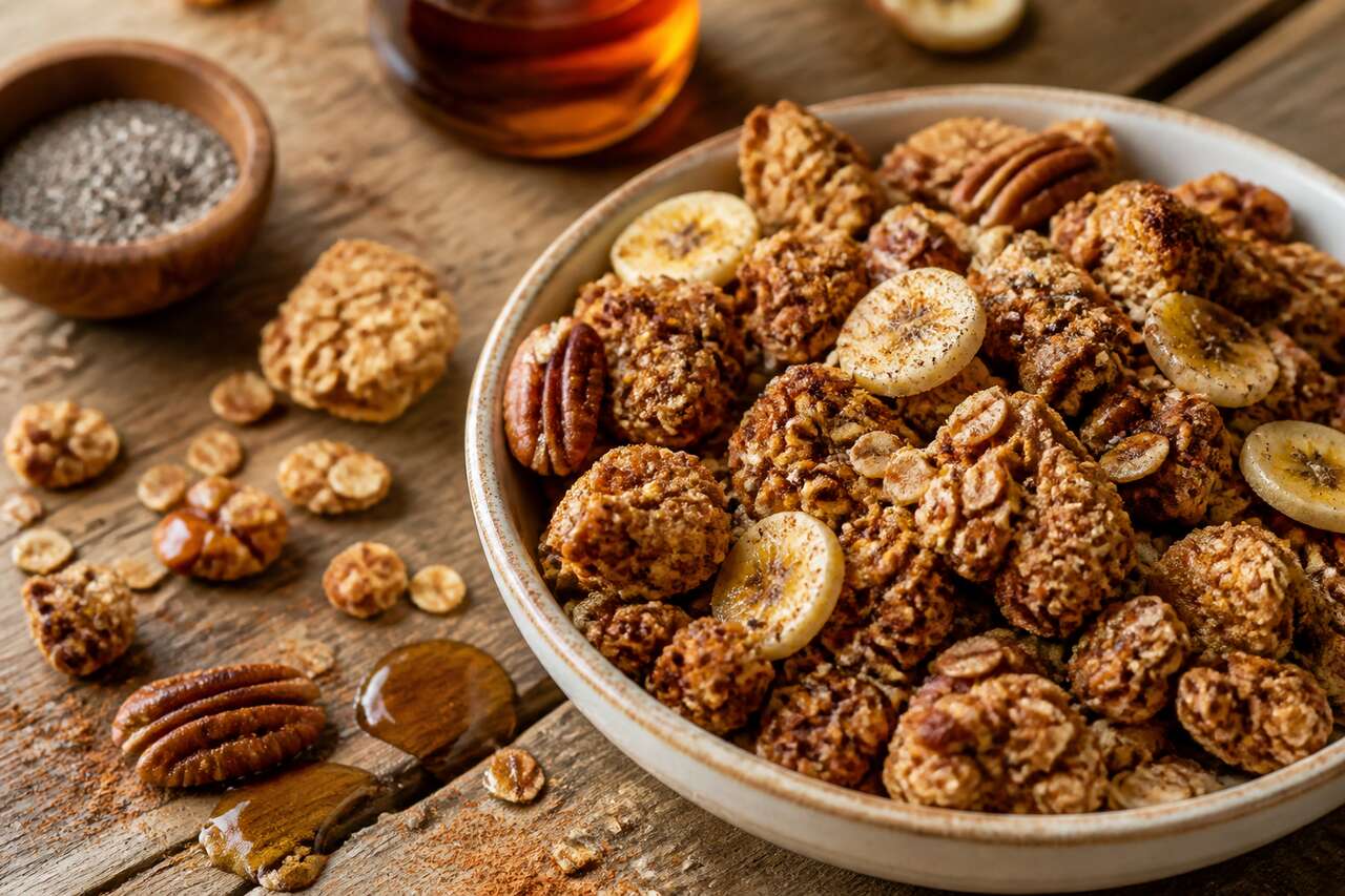 Recette de granola fa&ccedil;on bananabread vegan