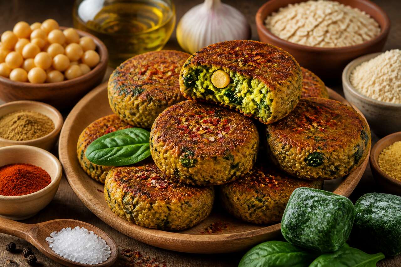 Croquettes de pois chiches et épinards : recette saine et délicieuse