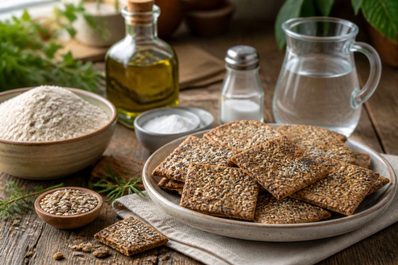 Crackers vegan au sarrasin et graines : recette saine et rapide