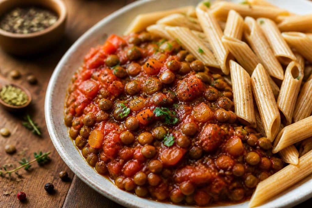 Recette de lentilles vertes à la bolognaise
