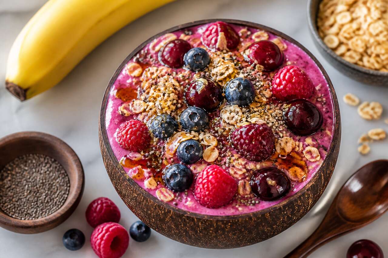 Smoothie coco et fruits rouges : la recette santé