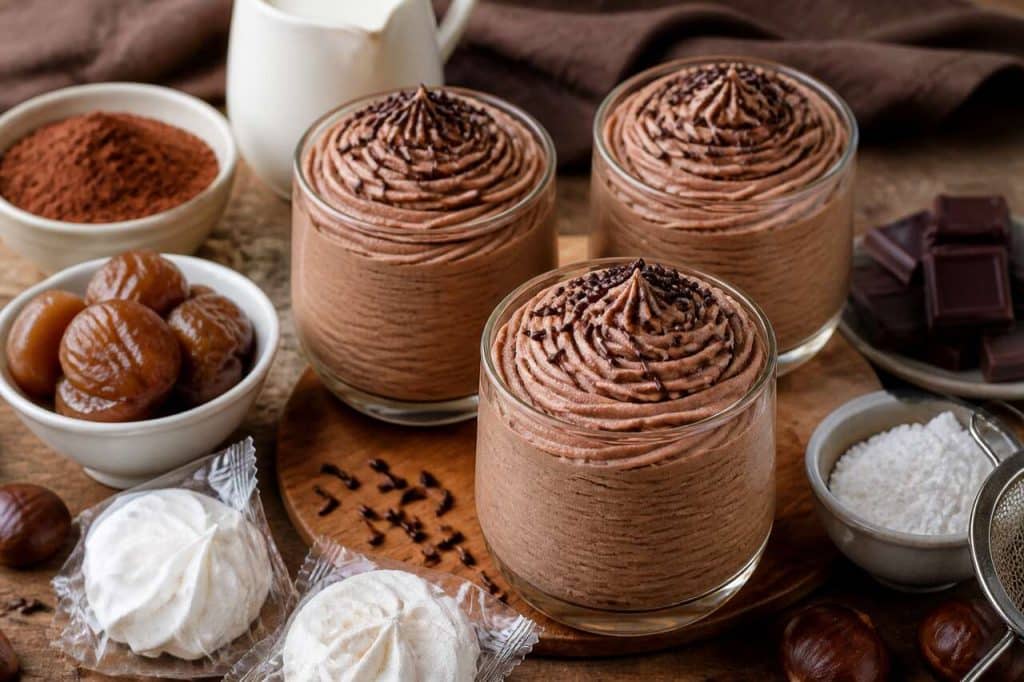 Recette crèmes mont blanc au chocolat : gourmandise facile !
