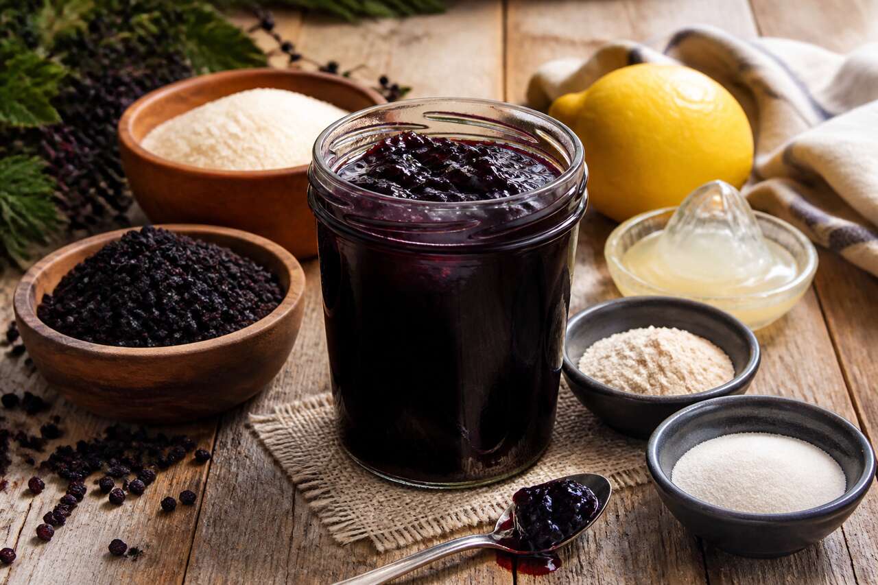 Recette vegan : confiture de baies de sureau maison