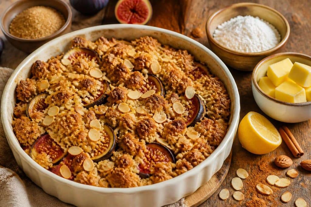Crumble figues et amandes : la recette facile