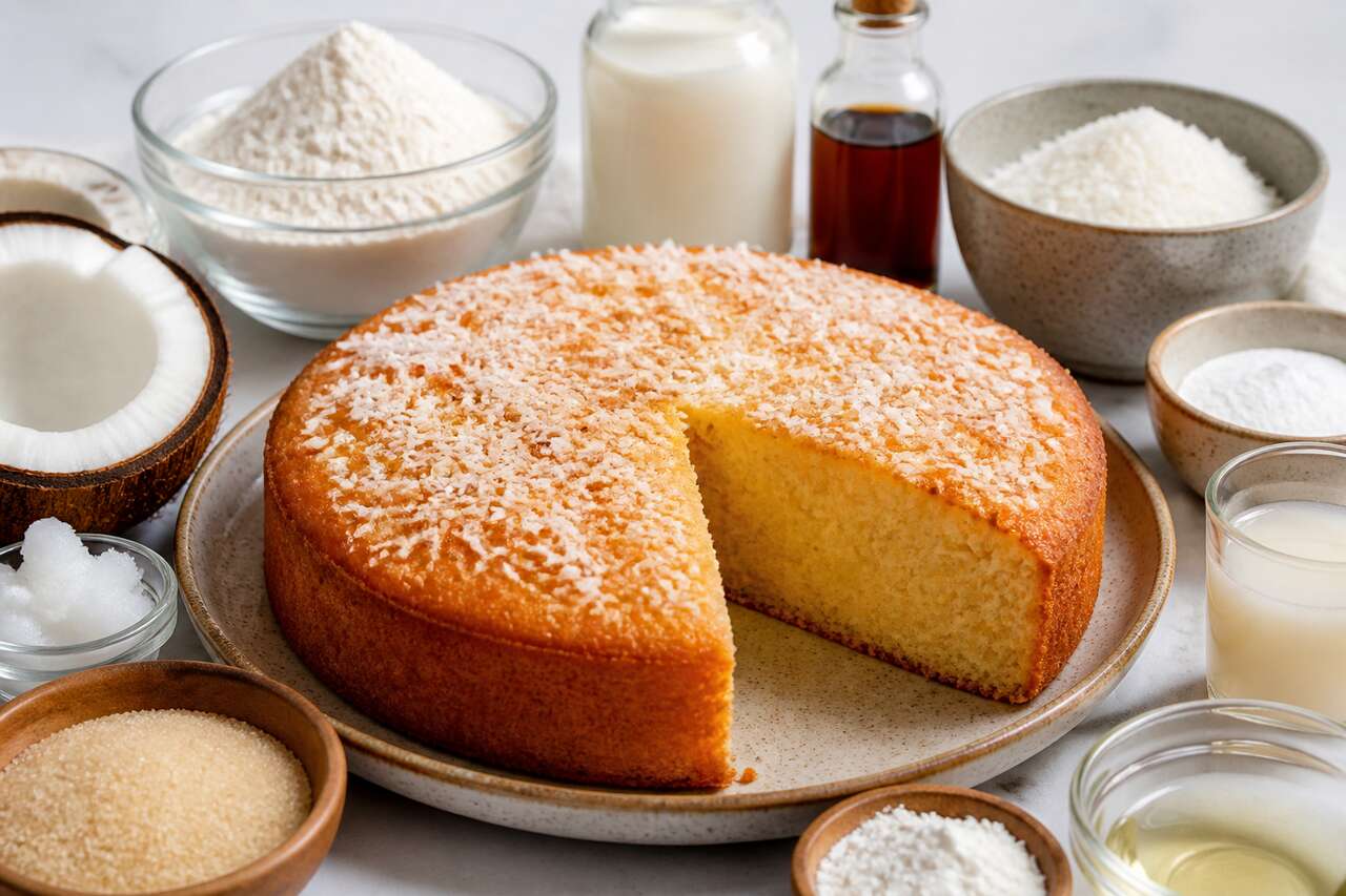 Recette : cake moelleux coco vanille vegan