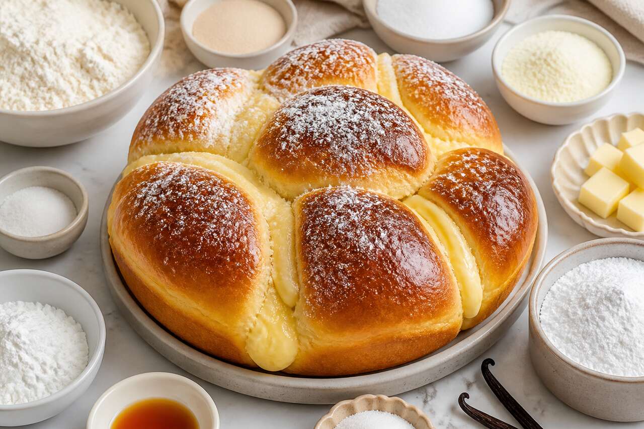 Brioche à la crème pâtissière maison : recette facile et gourmande