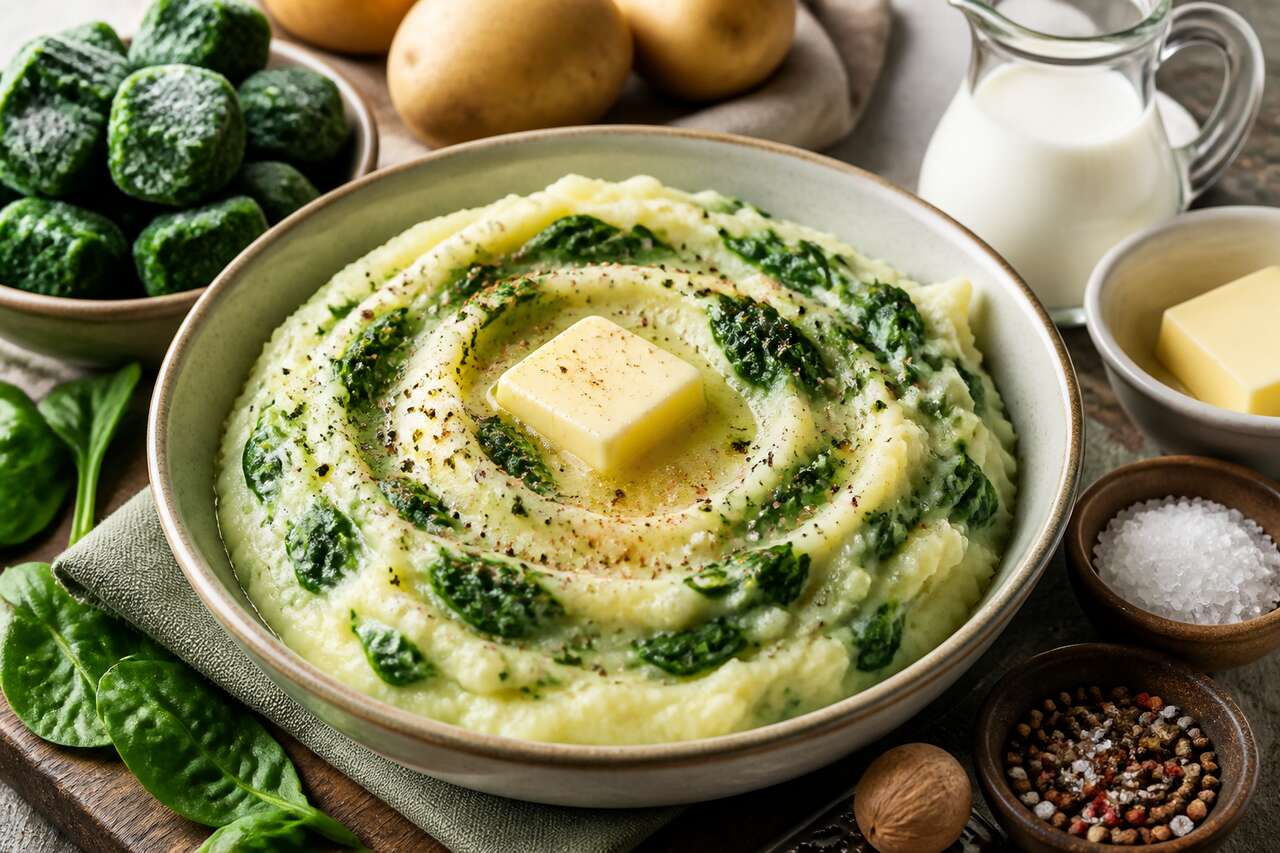 Purée de pommes de terre aux épinards : recette saine et savoureuse