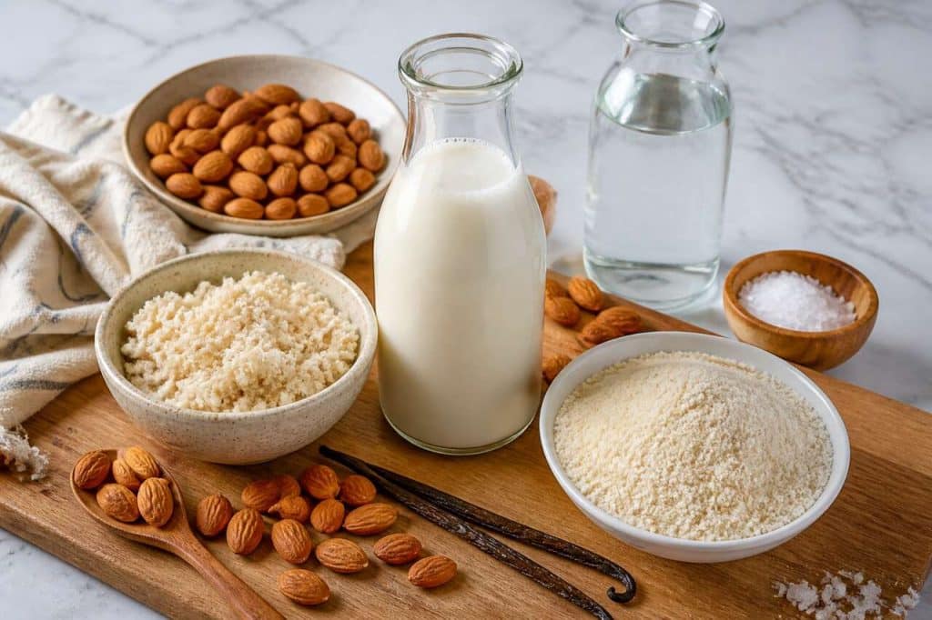 Lait, farine et okara d'amande faits maison : recette végétalienne