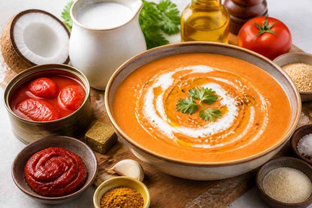 Crème de tomate et lait de coco : recette gourmande