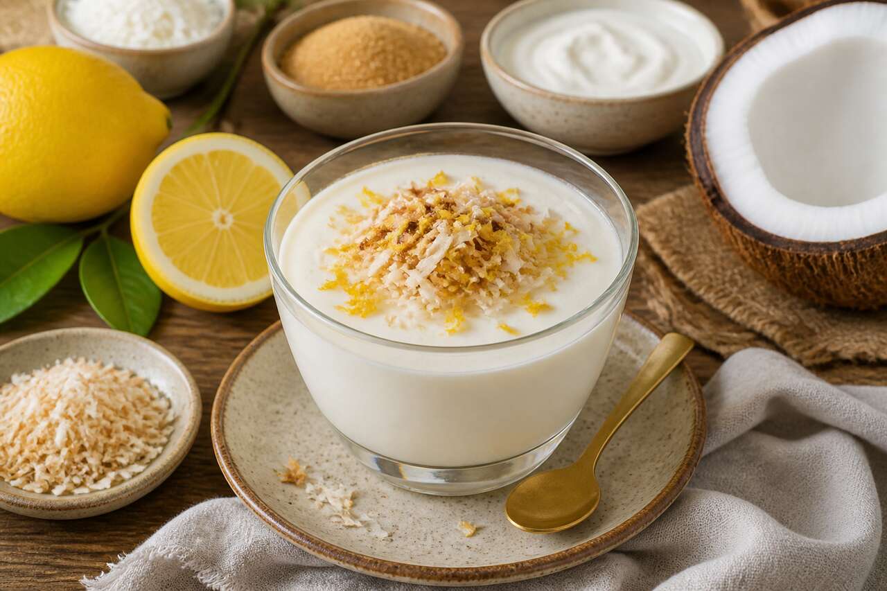 Crèmes Dessert Coco Citron Vegan : recette délicieuse et facile