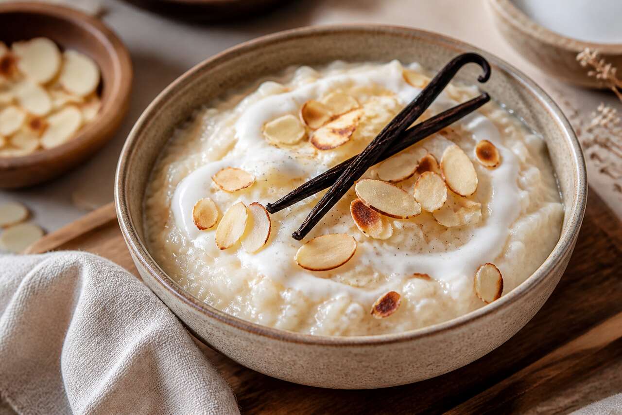 Riz au lait d'amande à la vanille : recette gourmande