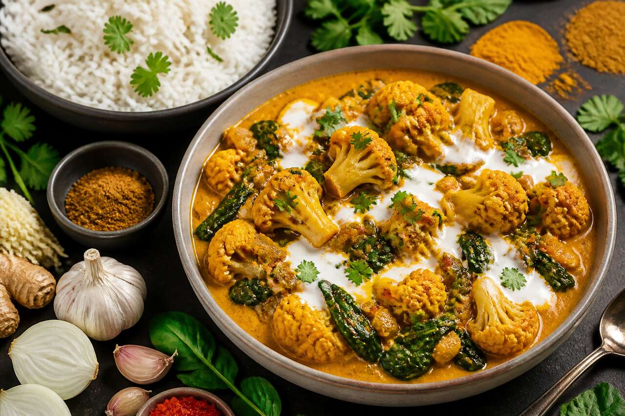 Curry de chou-fleur et épinards vegan : une recette savoureuse