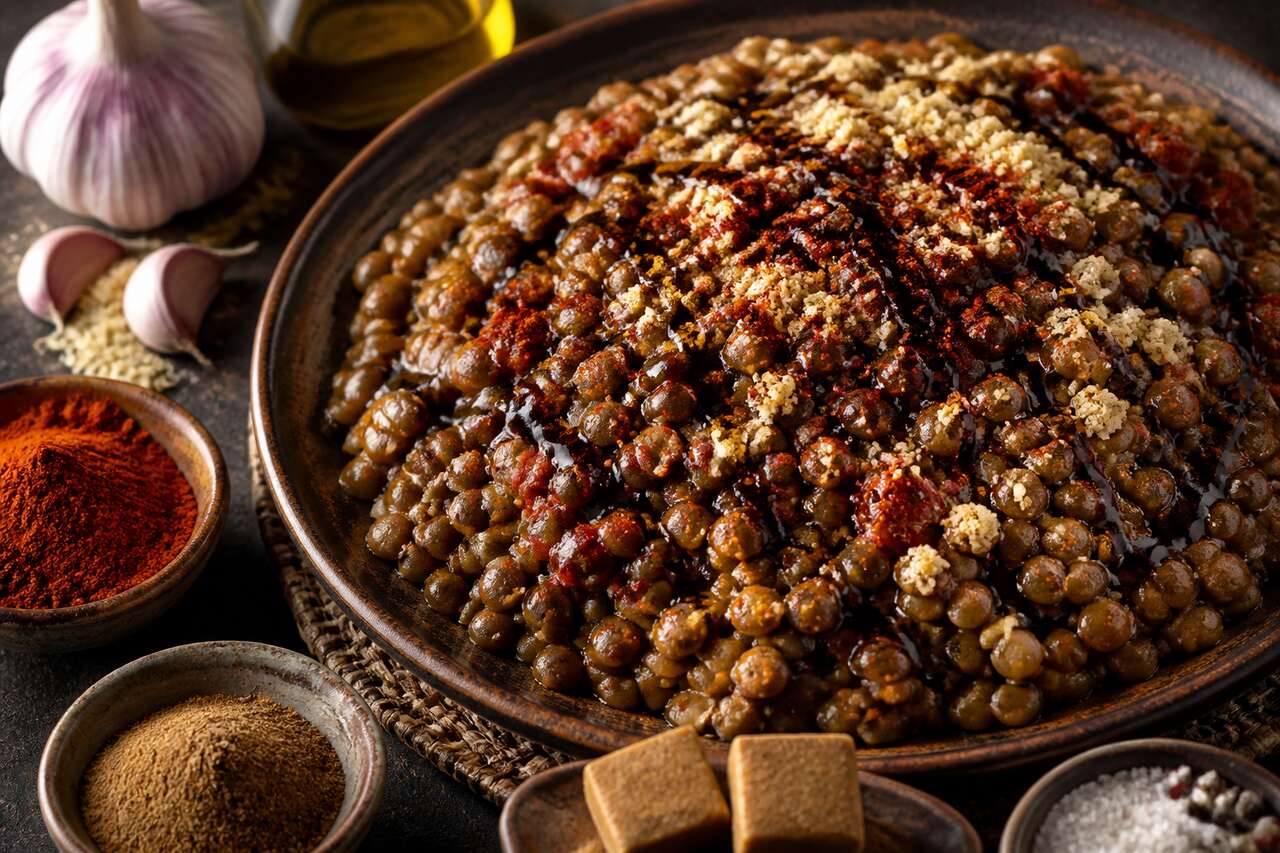 Lentilles à la mélasse de grenade : recette de sauce savoureuse