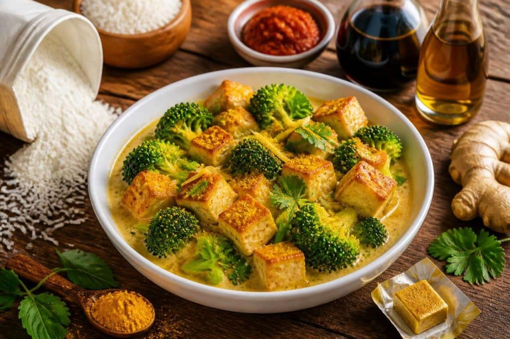 Curry de tofu et brocoli vegan : recette savoureuse et saine