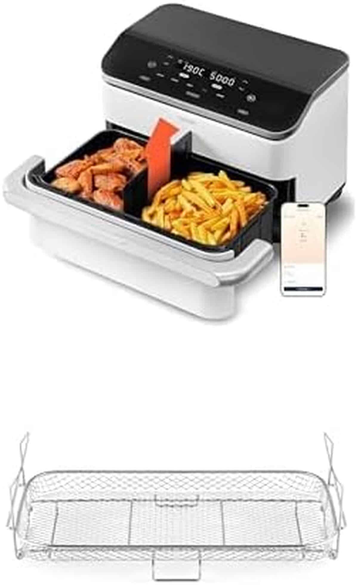 Test de la friteuse sans huile Cosori Air fryer twinfry 10l connectée