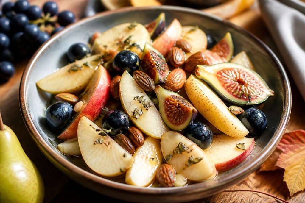 Salade de fruits d'automne à la verveine : une recette savoureuse