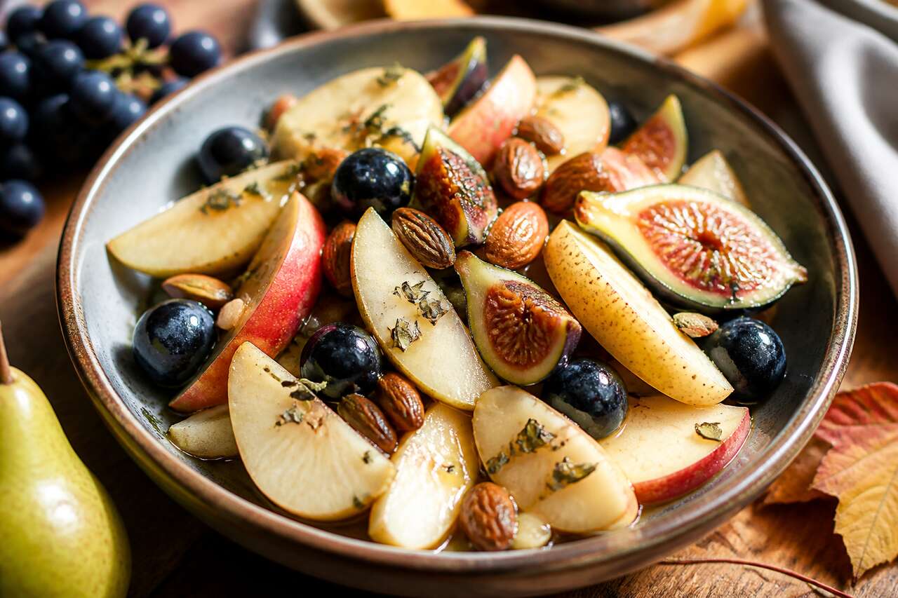 Salade de fruits d'automne à la verveine : une recette savoureuse