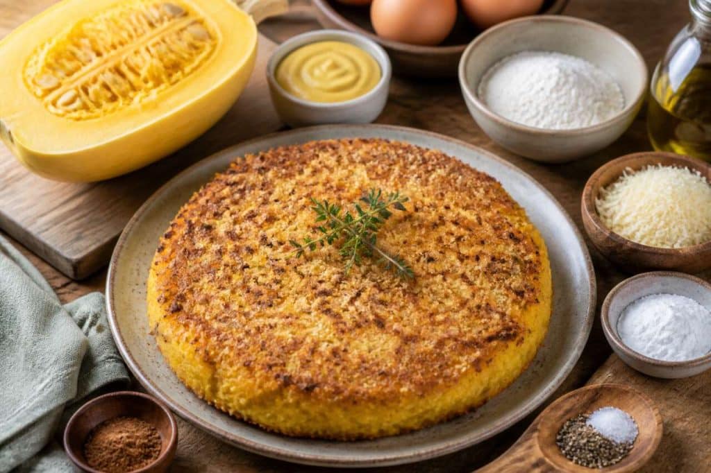 Recette de galette de courge spaghetti à la moutarde