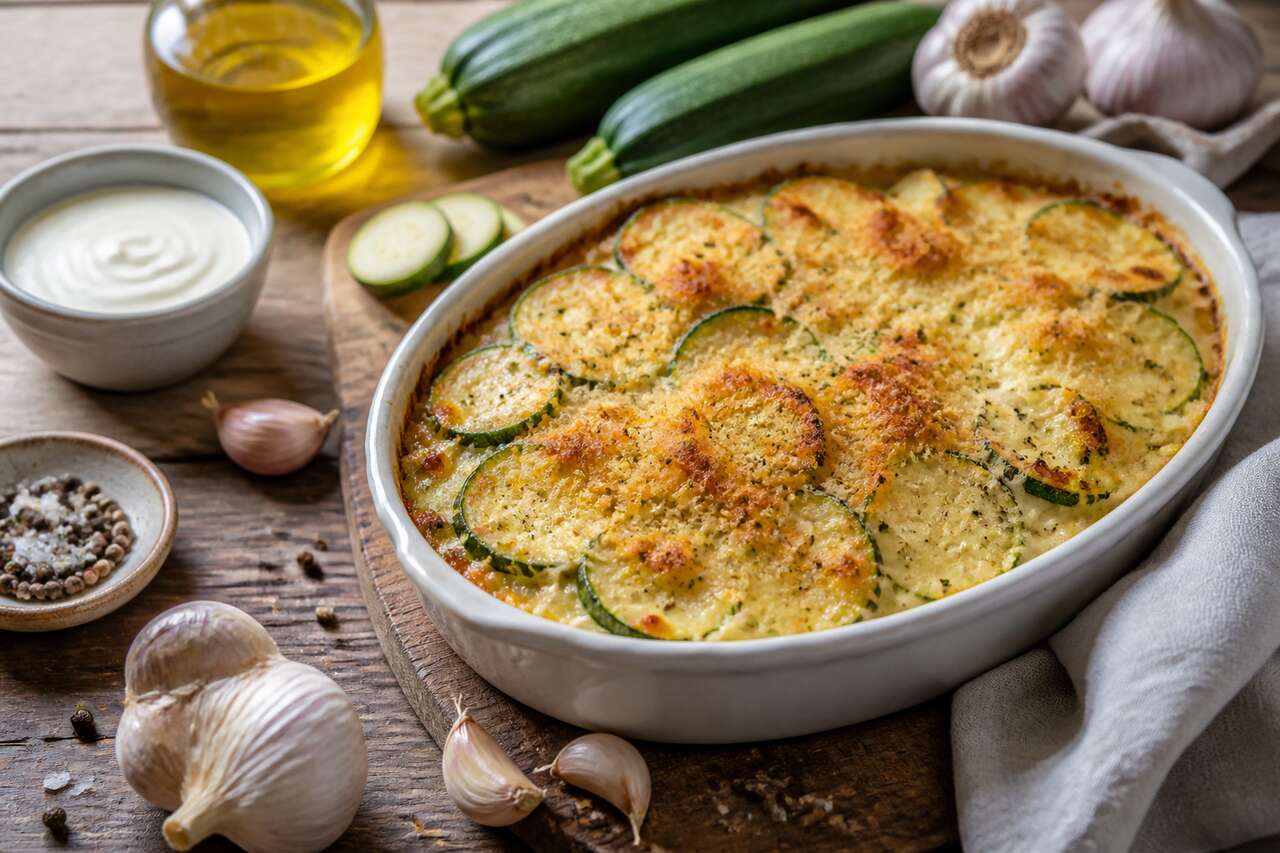 Gratin de courgettes à l'ail : une recette savoureuse