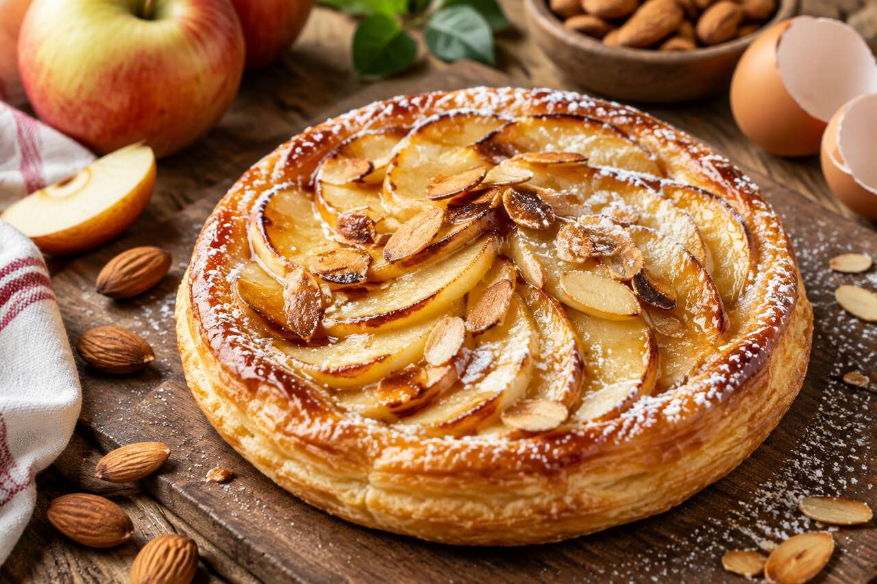 Tartelette Feuilletée Pommes Amandes : recette Gourmande