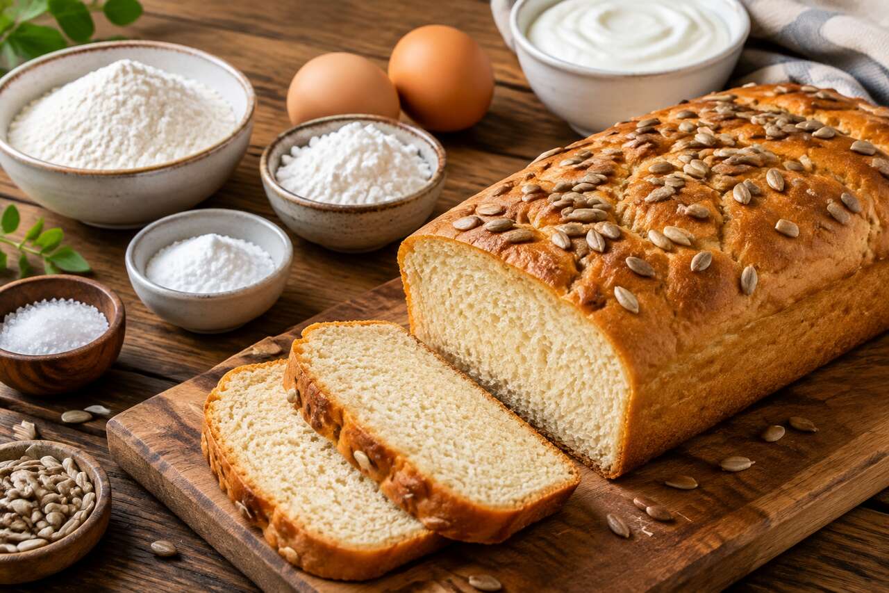 Pain protéiné au cottage cheese sans gluten : recette facile