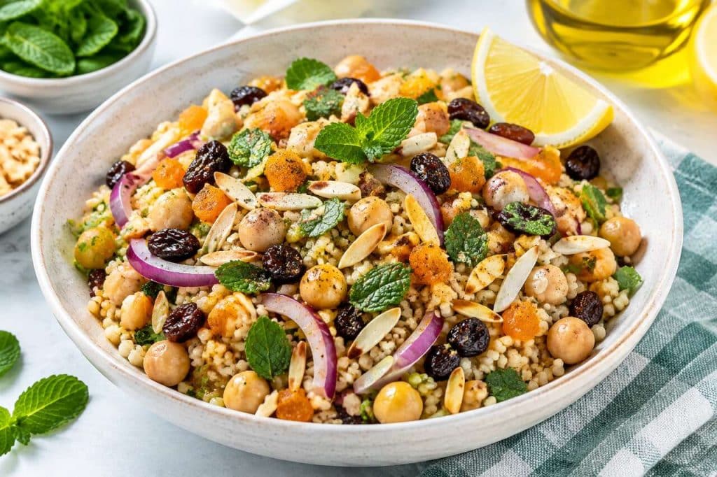 Boulgour aux pois chiches, raisins et menthe : recette simple et savoureuse