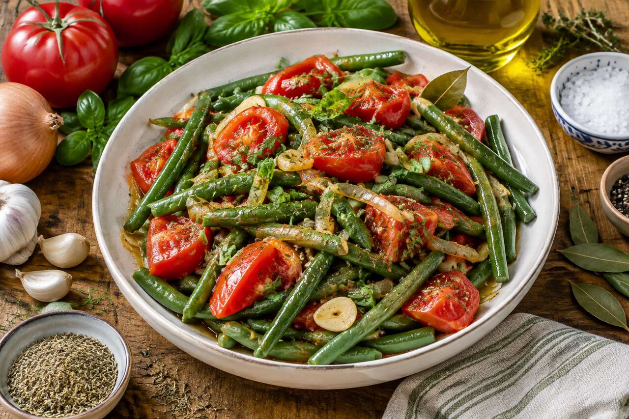 Recette de haricots verts à la provençale vegan