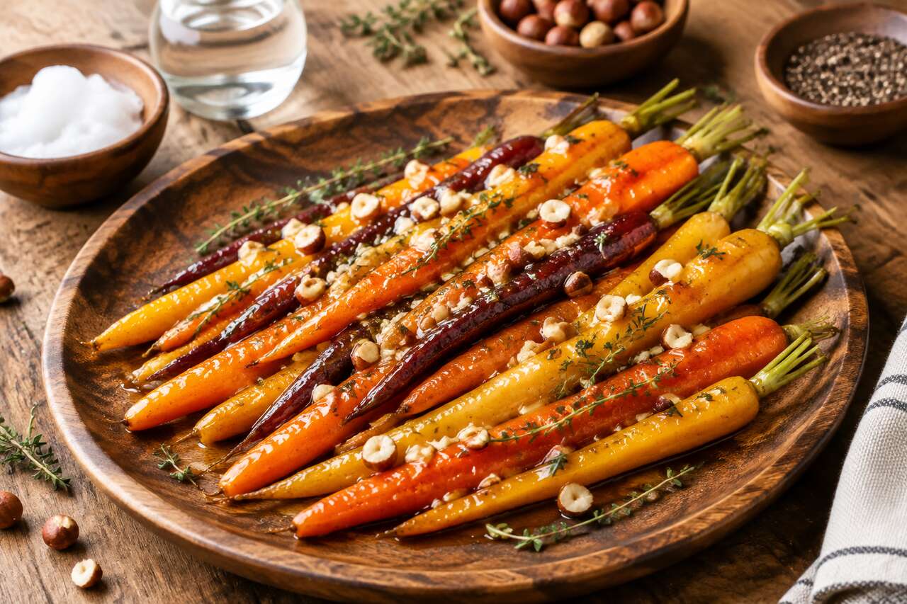 Carottes confites au sirop d'érable : recette vegan délicieuse