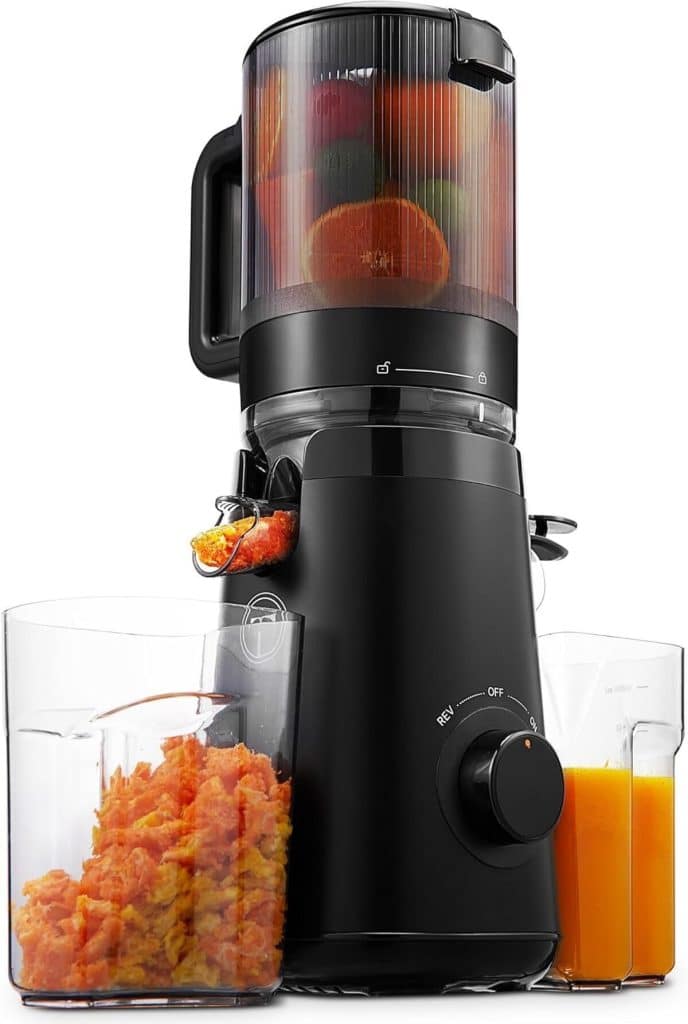 Test de l'extracteur de jus TUUMIIST : efficacité et goulotte extra large de 134 mm