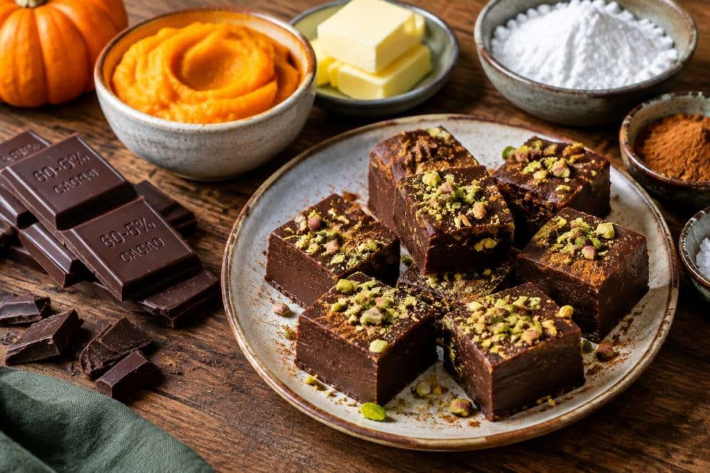 Fudge chocolat et purée de potiron rapide : recette facile