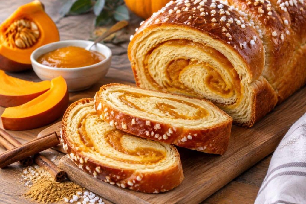 Recette de brioche roulée à la confiture de potimarron