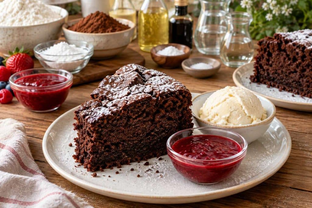 Wacky Cake : gâteau vegan sans œufs, sans lait et sans beurre
