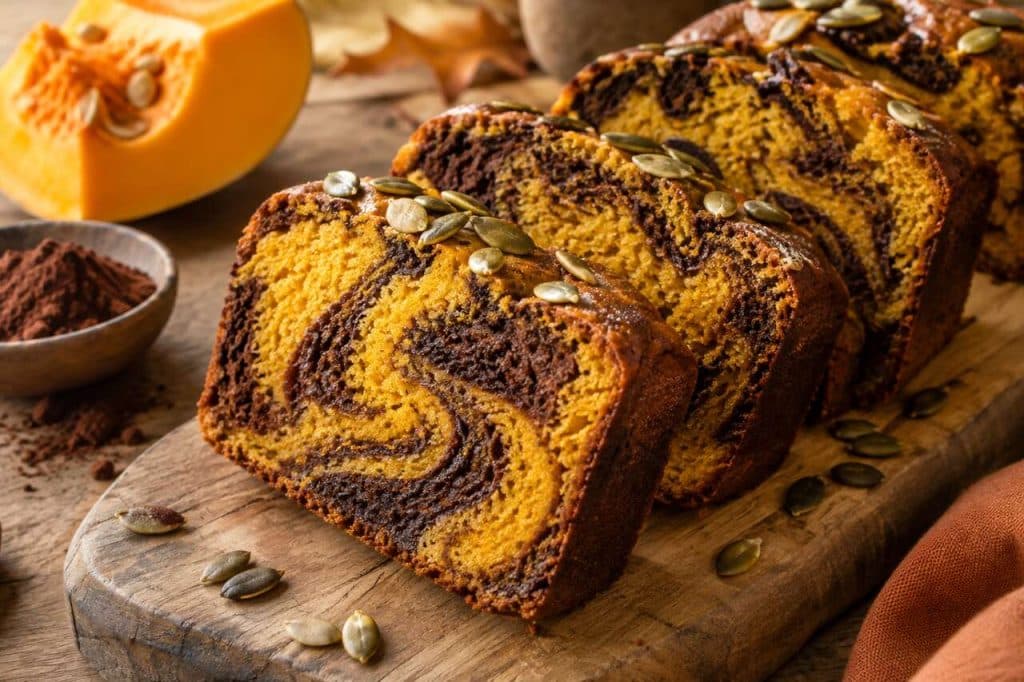 Cake marbré sans farine à la courge : recette originale et savoureuse