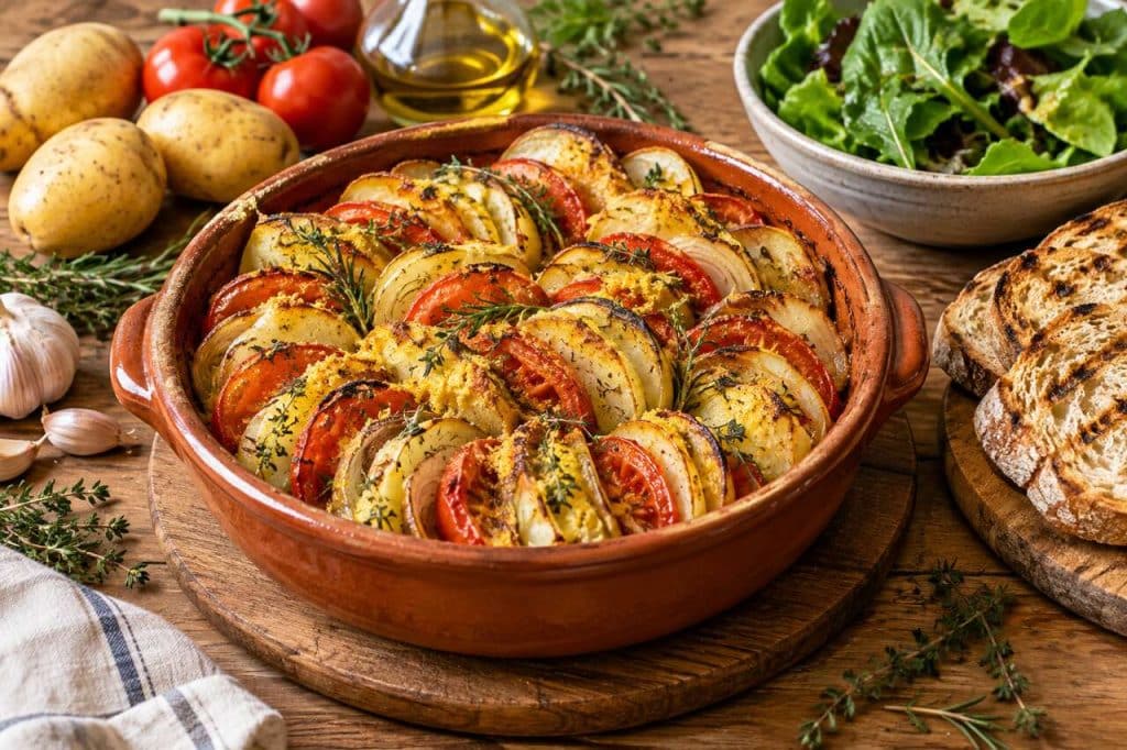 Tian vegan de patates : une recette gourmande et saine